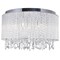 Cwi Lighting 6 Light Drum Shade Flush Mount With Chrome Finish 5562C16C Clear